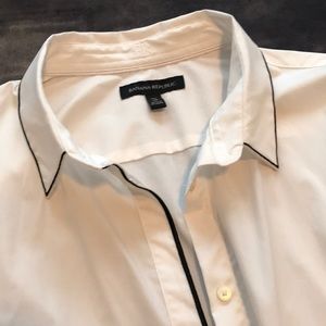 Banana republic white cotton blouse 16 Tall